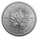 Kanadyjski Liść Klonowy 1 uncja Srebra 2014