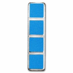Niue: Tetris - I-Tetrimino Block kolorowany 1 uncja Srebra 2023 (błękitny)