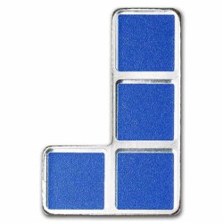 Niue: Tetris - J-Tetrimino Block kolorowany 1 uncja Srebra 2023 (niebieski)