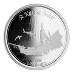 St. Kitts Sunken Ship 1 uncja Srebra 2021