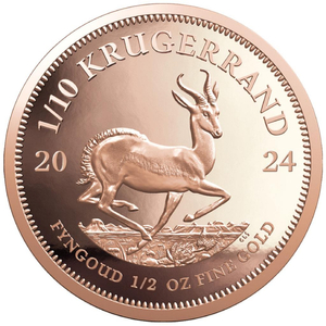Zestaw 5 złotych monet Krugerrand 2024 Proof