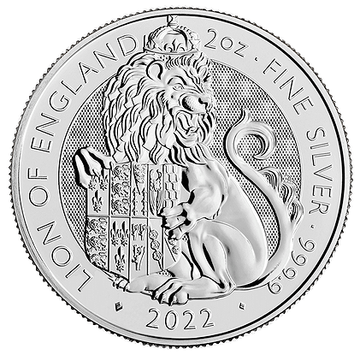 The Royal Tudor Beasts: Lion of England 2 uncje Srebra 2022