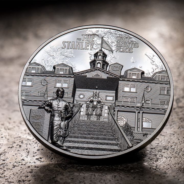  Cook Islands: Most Haunted Places - The Stanley 2 uncje Srebra 2023 Black Proof Ultra High Relief 