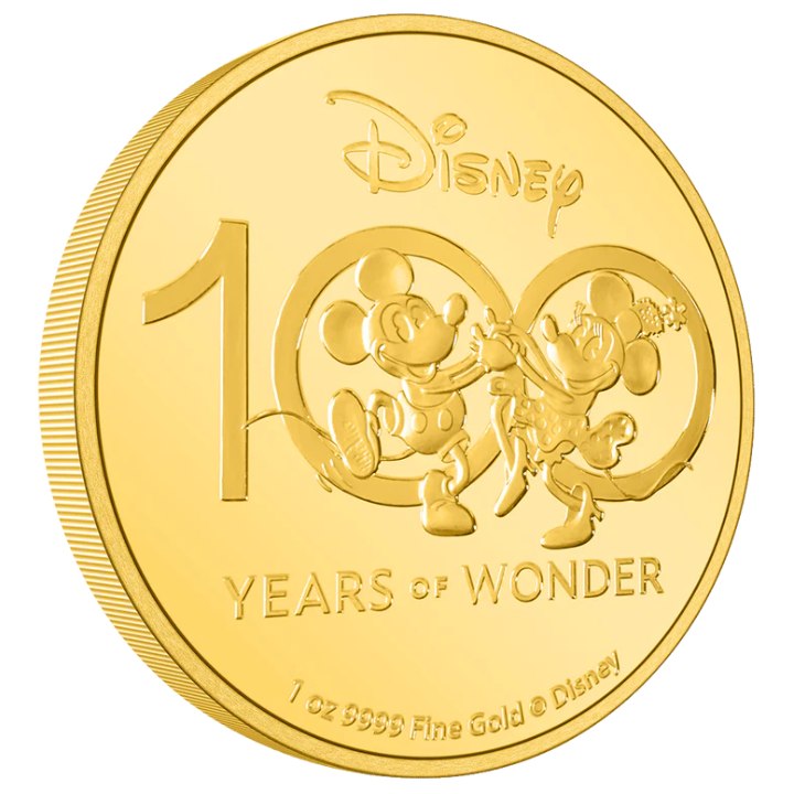  Niue: Disney 100 Years of Wonder - Mickey Mouse and Minnie Mouse 1 uncja Złota 2023 Proof