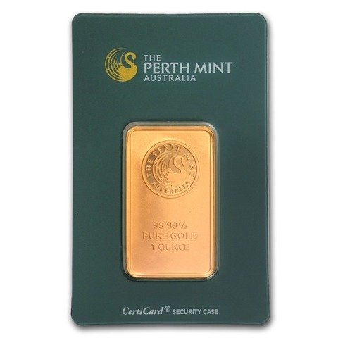1 uncja Sztabka Złota Perth Mint
