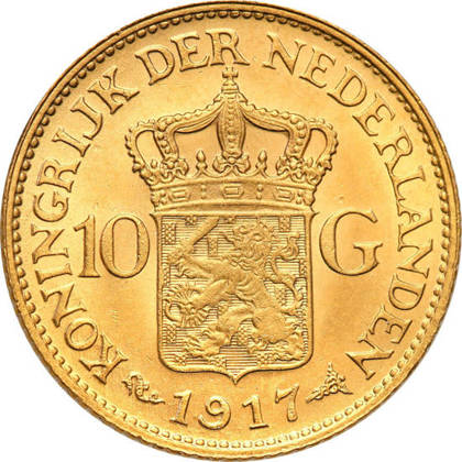 10 Guldenów Wilhelmina (różne roczniki)