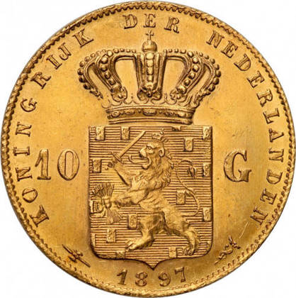 10 Guldenów Wilhelmina (różne roczniki)