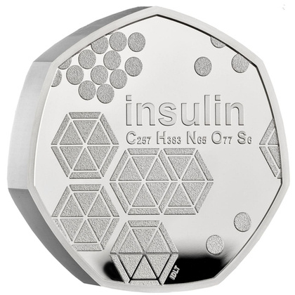 100. Rocznica odkrycia insuliny Srebro 2021 Proof Piedfort coin 