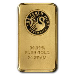 20 gramów Sztabka Złota Perth Mint