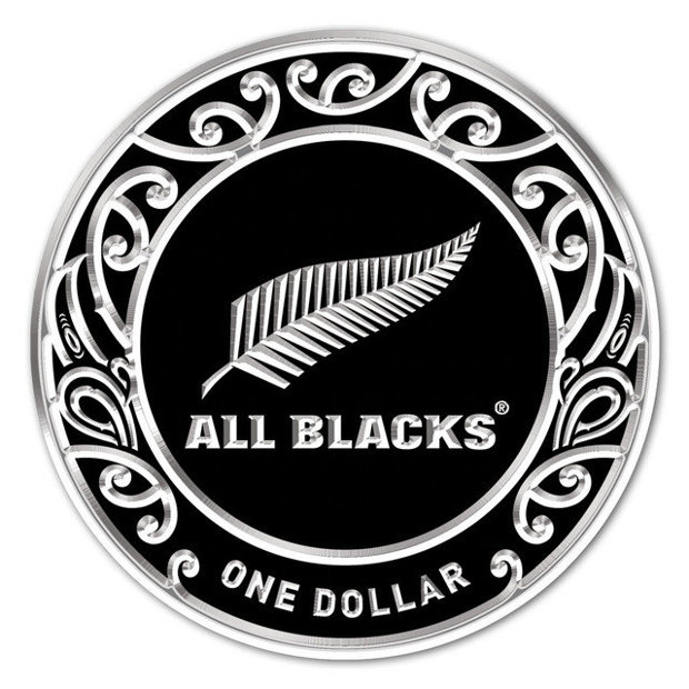 All Blacks kolorowany 1 uncja Srebra 2019 Specimen 