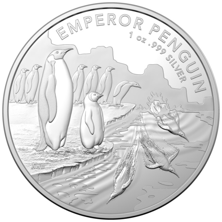 Australian Antarctic Territory - Emperor Penguin 1 uncja Srebra 2023