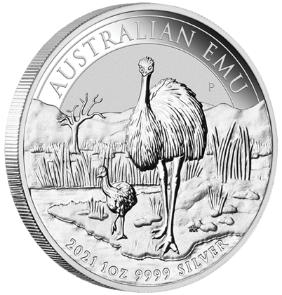 Australijski Emu 1 uncja Srebra 2021 MS 70 NGC First Day of Issue