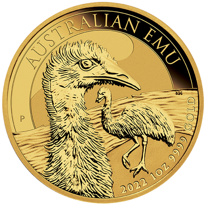 Australijski Emu 1 uncja Złota 2022 MS 70 NGC First Day of Issue