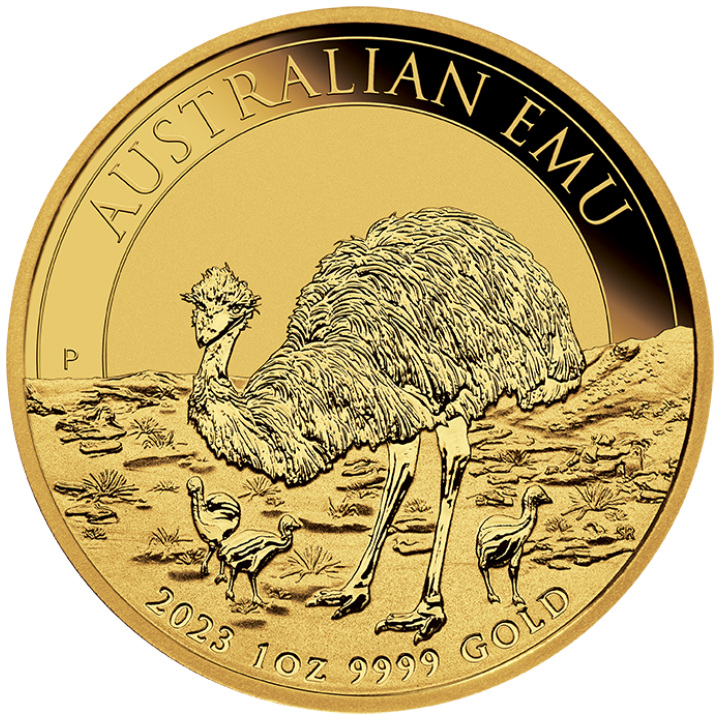 Australijski Emu 1 uncja Złota 2023 MS 70 NGC First Day of Issue