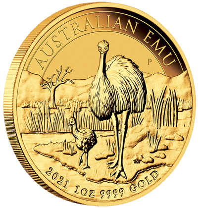 Australijski Emu zestaw 2 monet - Złota i Srebrna 1 uncja 2021
