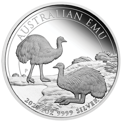Australijski Emu zestaw - Srebrna moneta Proof 1 uncja 2018, 2019 i 2020