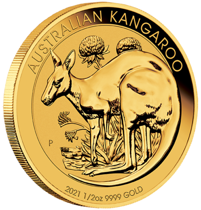 Australijski Kangur 1/2 uncji Złota 2021