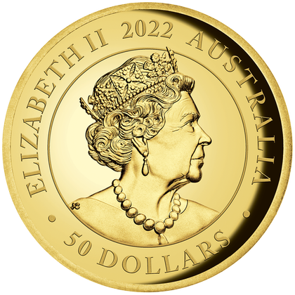 Australijski Suweren Złoto 2022 Proof High Relief Piedfort Coin