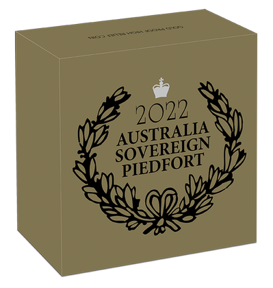 Australijski Suweren Złoto 2022 Proof High Relief Piedfort Coin