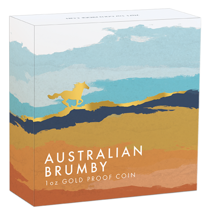 Australijski dziki koń - Brumby 1 uncja Złota 2021 Proof 