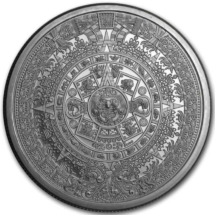 Aztec Calendar 2 uncje Srebra 
