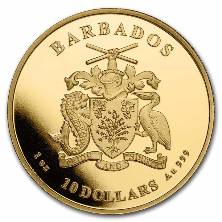 Barbados: Caribbean - Seahorse 1 uncja Złota 2023