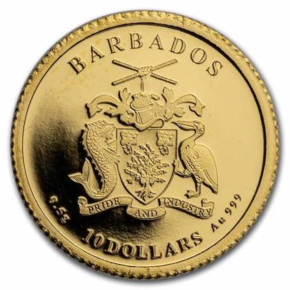 Barbados: Ośmiornica 0,5 grama Złota 2021