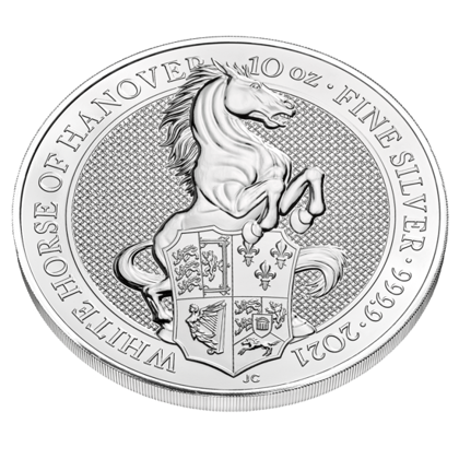 Bestie Królowej: Biały Koń Hanoweru 10 uncji Srebra 2021