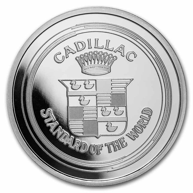 Cadillac "La Mothe Cadillac" Logo 1 uncja Srebra 