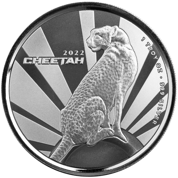 Cameroon: Cheetah 1 uncja Srebra 2022 Prooflike