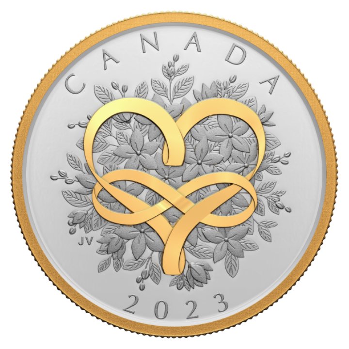 Canada: Celebrate Love $20 pozłacany Srebro 2023 Proof 