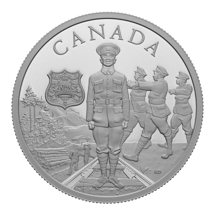 Canada: Commemorating Black History - No. 2 Construction Battalion $20 Srebro 2023 Proof 