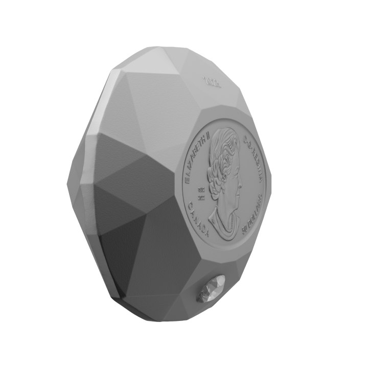 Canada: Forevermark Black Label Oval Diamond $50 Srebro 2023 Shaped Matte Proof Coin