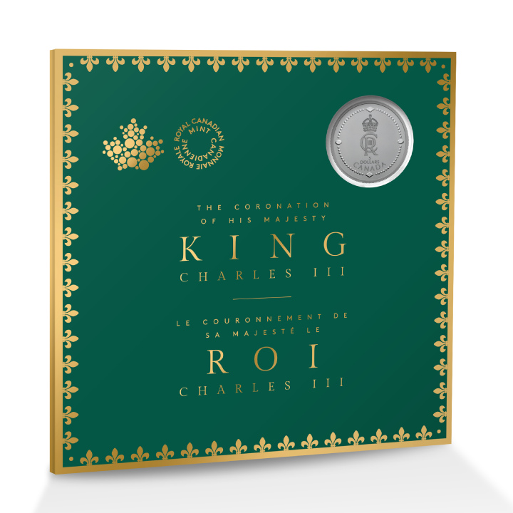 Canada: His Majesty King Charles III's Royal Cypher $5 Srebro 2023 Matte Proof 