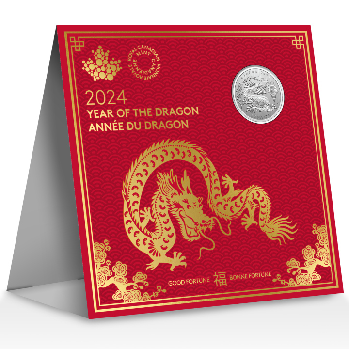 Canada: Lunar Year of the Dragon 1/4 uncji Srebra 2024 Specimen