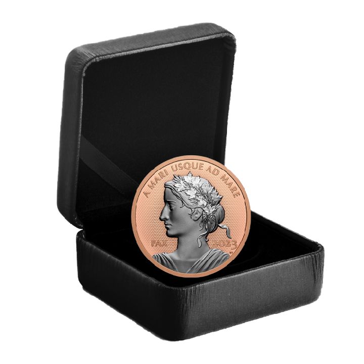 Canada: Peace Dollar pozłacany 1 uncja Srebra 2023 Proof Ultra High Relief Plated Coin