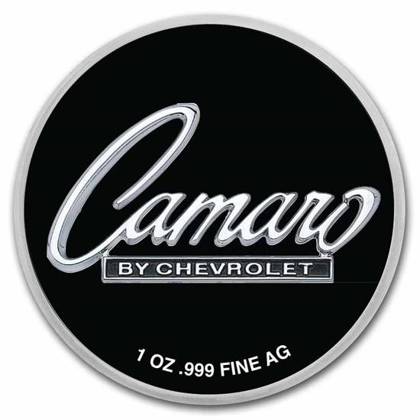 Chevrolet Camaro kolorowany 1 uncja Srebra Certipack