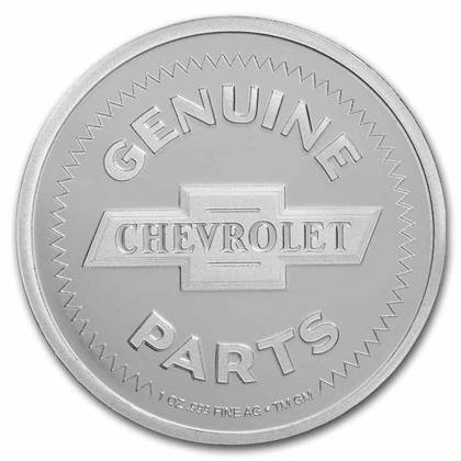 Chevrolet Genuine Parts Logo (1934-1940) 1 uncja Srebra Certipack 