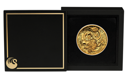 Chinese Myths and Legends: Dragon 2 uncje Złota 2021 Proof High Relief 