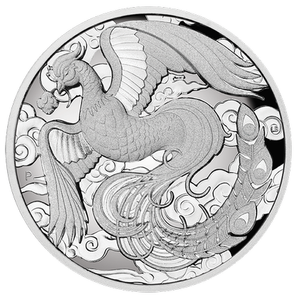 Chinese Myths and Legends: Phoenix 2 uncje Srebra 2022 Proof High Relief