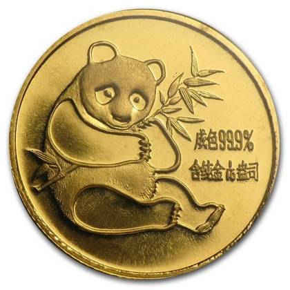 Chińska Panda 1/10 uncji Złota 1982