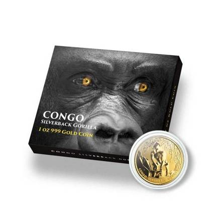Congo: Goryl srebrnogrzbiety 1 uncja Złota 2021