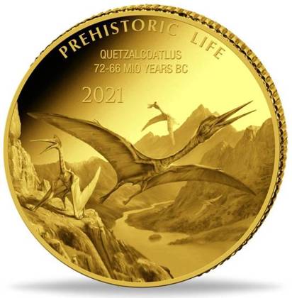 Congo: Prehistoric Life -  Quetzalcoatlus 0.5 grama Złota 2021 Proof