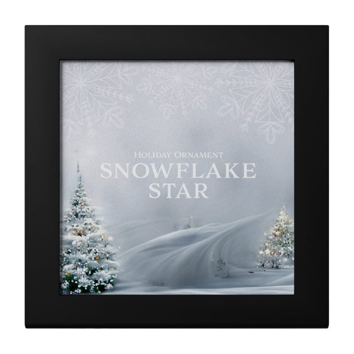 Cook Islands: Holiday Ornament - Snowflake Star 1 uncja Srebra 2023 Silk Ultra High Relief