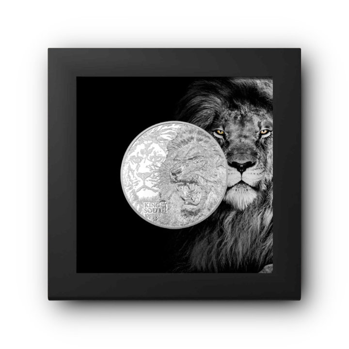 Cook Islands: King of the South - Lion 3 uncje Srebra 2023 Proof High Relief