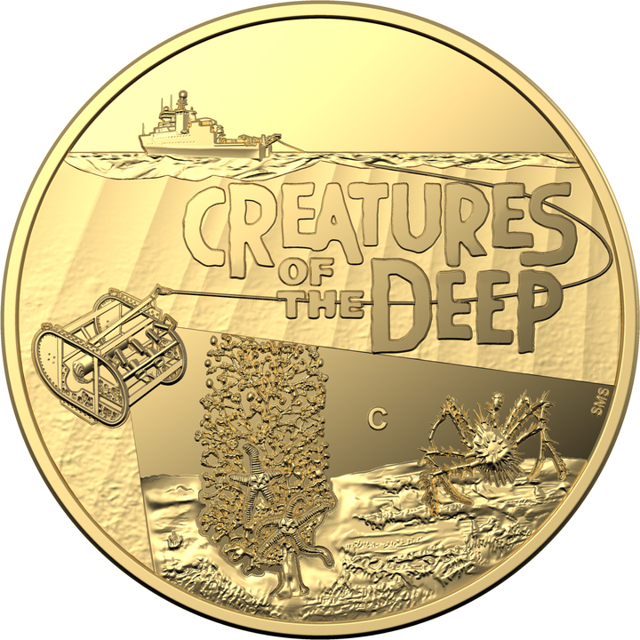 Creatures of the Deep "C" Mintmark 1/10 uncji Złota 2023 Proof 