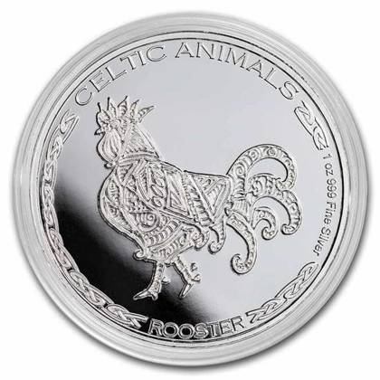Czad: Celtic Animals - Rooster 1 uncja Srebra 2022
