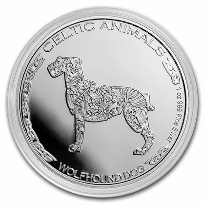 Czad: Celtic Animals - Wolfhound Dog 1 uncja Srebra 2022