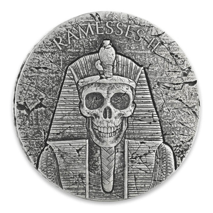 Czad: ERS Ramesses II: Afterlife 2 uncje Srebra 2017 Antiqued Coin