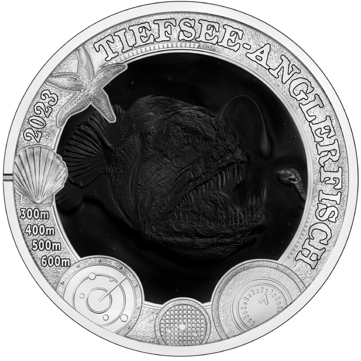 Deep-sea Anglerfish kolorowany 3 Euro Miedź 2023